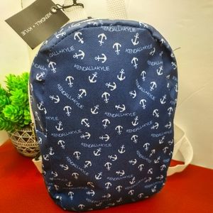 Kendall and Kylie Mini Backpack Dark Blue With Anchors
